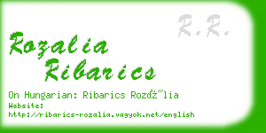 rozalia ribarics business card